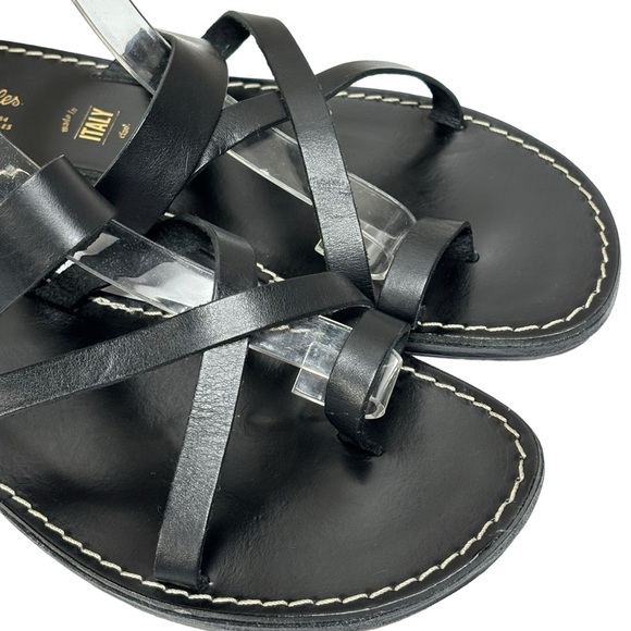 Black Leather Sandals - Picture 4 of 7